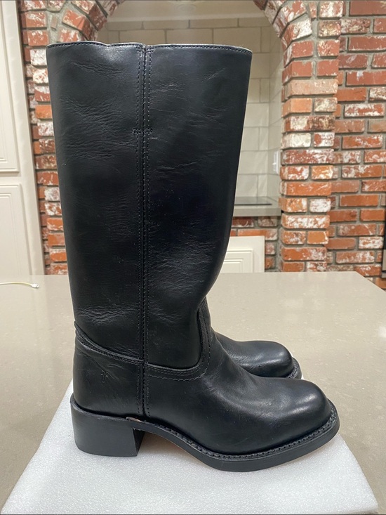 Frye Shoes - worn once FRYE black campus leather boots womens 8.5 made in USA
